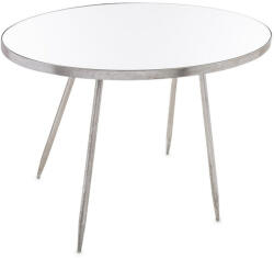 Art-Pol Design antikolt rusztikus ezüst fém ovális asztalka 56.5x80x50cm (163785)