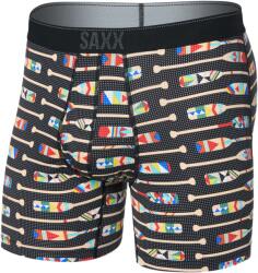 Saxx Quest Quick Dry Mesh Boxer Brief Fly boxeralsó M / szürke/kék