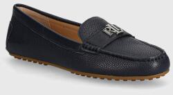 Lauren Ralph Lauren bőr mokaszin Barnsbury sötétkék, női, lapos talpú, 802942768007 - sötétkék Női 38