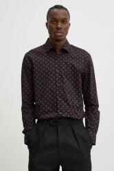 HUGO BOSS pamut ing férfi, galléros, fekete, slim, 50527863 - fekete 39