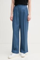 United Colors of Benetton nadrág női, sötétkék, magas derekú széles, 4Y09DF08X - sötétkék 34
