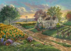 Schmidt Spiele - Puzzle Thomas Kinkade: Câmpurile de floarea soarelui - 1 000 piese Puzzle