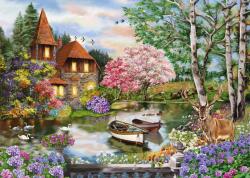 Schmidt Spiele - Puzzle Casa pe malul lacului - 1 000 piese Puzzle