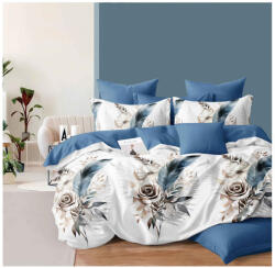 Talo Lenjerie pat dublu, bumbac finet, 6 piese, cearceaf normal 220x240cm, cearceaf pilota 200x220cm, 2 fete de perna 50x70, 2 fete de perna 70x70-A1096 (A1096) Lenjerie de pat