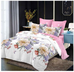 Talo Lenjerie pat dublu, bumbac finet, 6 piese, cearceaf normal 220x240cm, cearceaf pilota 200x220cm, 2 fete de perna 50x70, 2 fete de perna 70x70-A1056 (A1056) Lenjerie de pat
