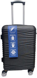 ORMI Valiză de Călătorie de Cabină Dura Neagră cu 4 Roți Înălțime 55cm (ESH-L12) Valiza