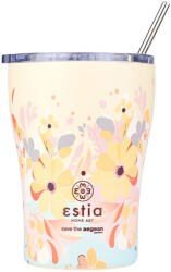Estia Home Art Coffee Mug Save The Aegean Reciclabil Pahar Termos Oțel Inoxidabil Fără BPA 350ml Spring Sonata cu Pai 01-23126 (01-23126)