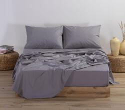 Nef-Nef Homeware Basic Cearceaf de Pat Super Dublu cu Elastic 160x200+30εκ. Gri Deschis 011711 (011711)