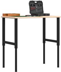 vidaXL Работна маса 100x60x(71, 5-98) см масивно дърво дъб правоъгълна (3309678)