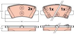 TRW Set placute frana TRW GDB2248 (GDB2248)