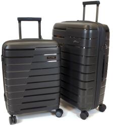 Touareg TP négykerekű fekete bőröndszett-2db TP-fekete S M szett - borond-aruhaz