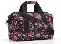 Reisenthel ALLROUNDER M fekete, virág motívumos közepes utazótáska MS7064 - borond-aruhaz