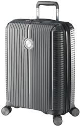 JUMP Sondo törhetetlen bővíthető fekete metál kabinbőrönd S - borond-aruhaz