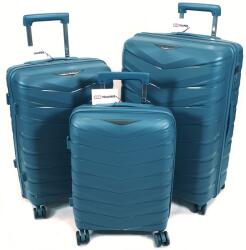 Touareg 2024 négykerekű kék polipropilén bőrönd szett-TG056-3db