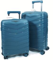 Touareg 2024 négykerekű kék polipropilén S, M bőrönd szett-TG056-2db - borond-aruhaz