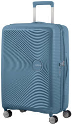 Samsonite SOUNDBOX bővíthető négykerekű sziklakék színű közepes bőrönd 88473-E612 - borond-aruhaz