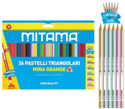 Mitama Színes ceruza Mitama, 3.3 ceruzabél, háromszögletű, 36db-os klt (61993)