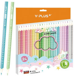 Y-Plus Színes ceruza Y-Plus+ STAR PASTEL 24 db-os klt. hegyezővel (DPC2314001023)