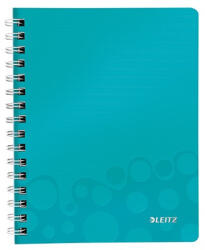 Leitz Spirálfüzet Leitz A/5 Wow kockás jégkék
