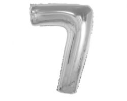  Ezüst 7-es Silver szám fólia lufi 92 cm (MLG189629) - kreativjatek