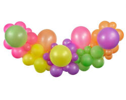  Színes Fluoreszkáló Bright léggömb, lufi girland szett 65 db-os (MLG032109) - kreativjatek