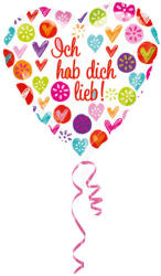  Ich hab dich lieb Colorful fólia lufi 43 cm (DPA3286775)