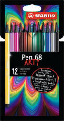 STABILO Filctoll készlet, 1 mm, STABILO "Pen 68 ARTY", 12 különböző szín (6812-1-20) - kreativjatek