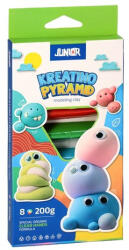 Junior Modellező gyurma Junior Kreatino pyramid háromszög alakú, 8 szín, 200 g (PAP0012-0455)