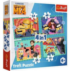 Trefl Trefl: Őrült Minyonok 4 az 1-ben puzzle - 35, 48, 54, 70 darabos (246574)