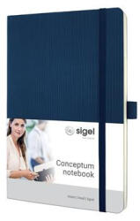 Sigel Jegyzetfüzet, exkluzív, A5, vonalas, 97 lap, puhafedeles, SIGEL "Conceptum", éjkék (SI327)