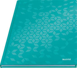 Leitz Beíró, A4, kockás, 80 lap, keményfedeles, LEITZ "Wow", jégkék (E46261051) - kreativjatek