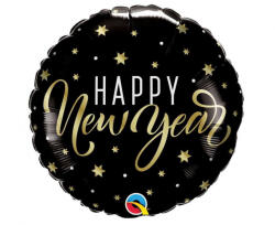  Happy New Year Stars fólia lufi 46 cm (MLG279451) - kreativjatek