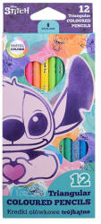 COOLPACK Színes ceruza COOLPACK Lilo és Stitch háromszögletű 12 darabos pasztell dobozos (R92047PTR) - kreativjatek