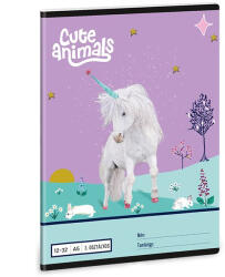 Ars Una Füzet vonalas ARS UNA A/5 32 lapos 12-32 3. osztályos Cute Animals-Unicorn
