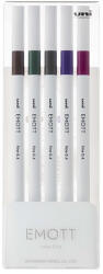 uni Tűfilc UNI EMOTT 5db-os készlet 0, 4mm (sötétbarna, khaki, szürke, lila, ametiszt) (2UEMOTTNO3) - kreativjatek
