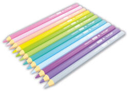 Y-Plus Színes ceruza Y-Plus+ Rainbow Pastel Jumbo 12 db-os hegyezővel (PC200300) - kreativjatek