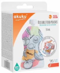 AKUKU etetõ és itató tasak 5 db 150 ml - kreativjatek