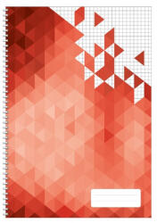 Patria Spirálfüzet pd A/4-80 lapos kockás Geometric (PAP1112-1732)