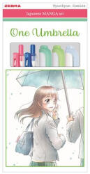 Zebra Írószer készlet, ZEBRA "Manga Set, One Umbrella", 5 darabos (56531) - kreativjatek