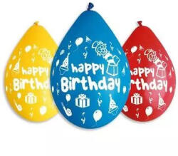  Happy Birthday feliratos lufi vegyes színekben, 30 cm - 5 db (140726)