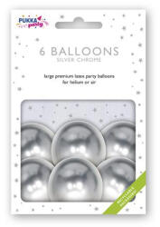 PUKKA PAD Léggömb, 30 cm, PUKKA PAD, metál ezüst (PUPL020) - kreativjatek