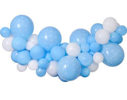 Baby Kék Baby Blue léggömb, lufi girland szett 65 db-os (MLG031348)
