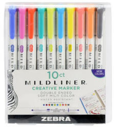 Zebra Szövegkiemelő Zebra Mildliner Highlighter 10-es készlet (78501) - kreativjatek