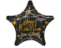 Boldog Új Évet Happy New Year Midnight fólia lufi 46 cm (MLG450294)