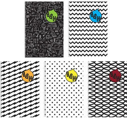 Patria Spirálfüzet pd B&W A/4-80 lapos sima (PAP1112-1736)