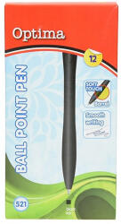Optima Golyóstoll OPTIMA nyomógombos 521 fekete (100911) - kreativjatek