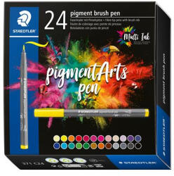 STAEDTLER Ecsetirón készlet, STAEDTLER "Pigment brush 371", 24 különböző szín (371 C24)