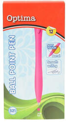 Optima Golyóstoll OPTIMA nyomógombos 521 pink (100914) - kreativjatek