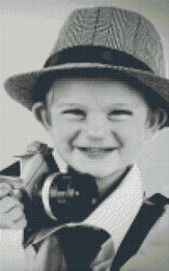 Pixelhobby 808100 Kisfiú kamerával fekete fehéren (25, 4x40, 6cm) 8 alaplapos szett (808100)