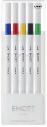 uni Tűfilc UNI EMOTT 5 darabos 0, 4mm (kék, piros, sárga, fekete, zöld) (2UEMOTTNO1) - kreativjatek